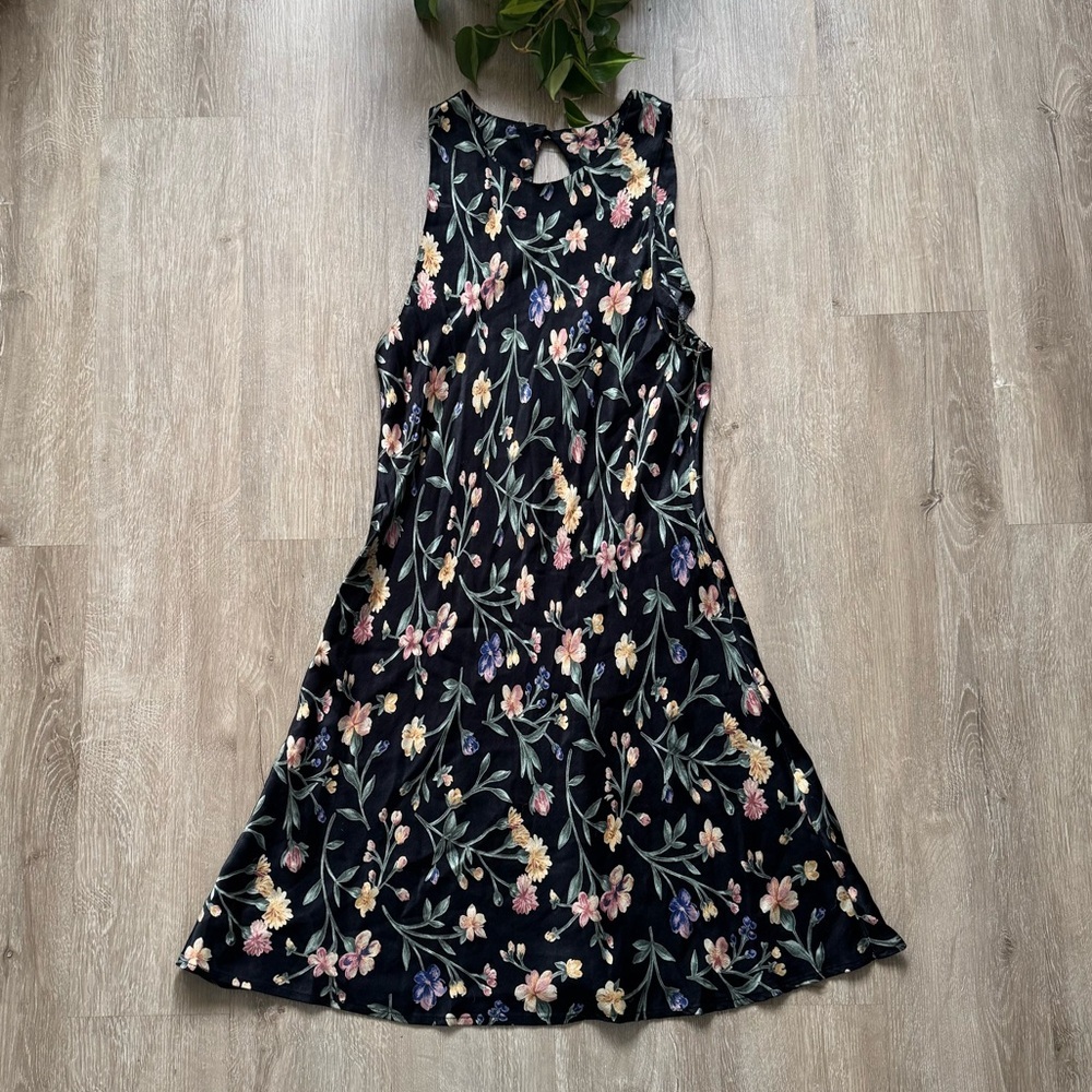 VTG 90’s Blue Floral Mini Dress A-Line